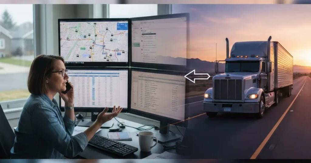 True North Freight dispatcher coordinating loads in real time